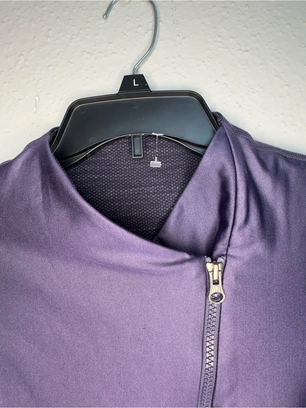 lululemon athletica Two-Tone Dark Purple Asymmetrical Zip Bomber Jacket